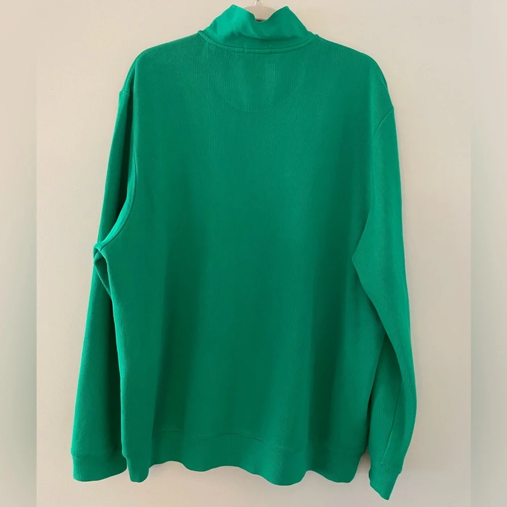 Men's Tommy Bahama Green Half-Zip Sweater Sweatshirt Large - Picture 4 of 6